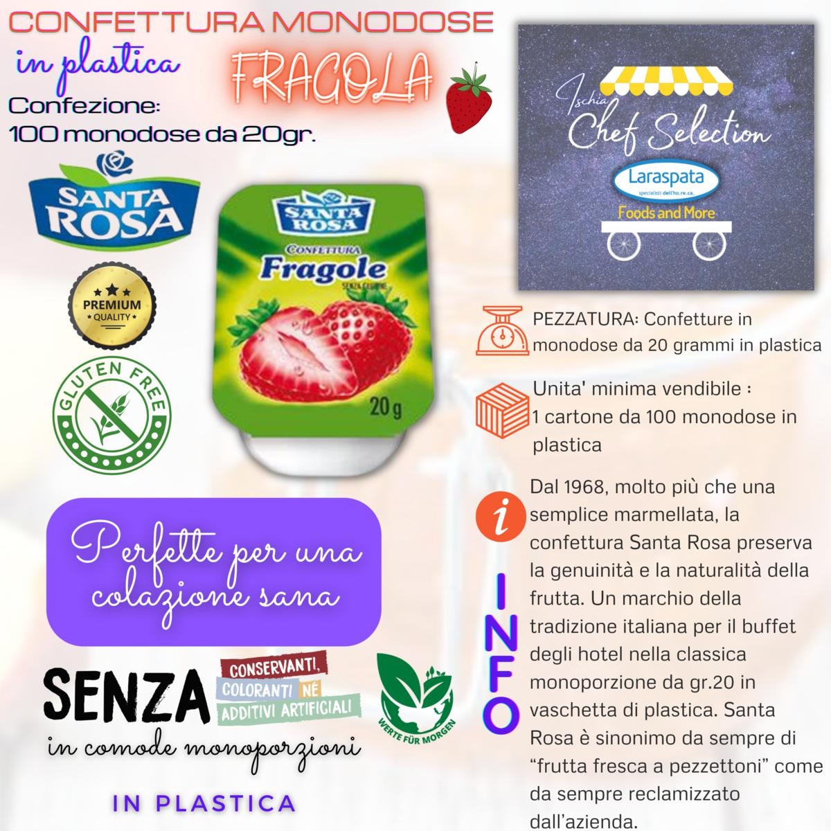 Confetture di Fragole Santa Rosa 100 confezioni monodose - SNACK - Renato  Laraspata & C sas