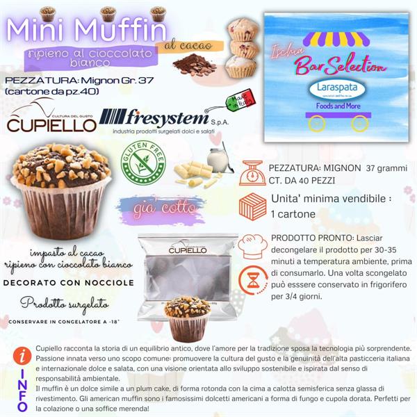 CUP MINI MUFFIN CON RIP.CIOK BIANCO ES. GR.31 PZ.40