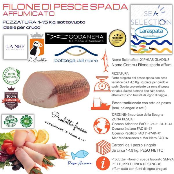 FILONE MARLIN AFFUMICATO FRESCO (XIPHIAS GLADIUS) ZONA FAO 47