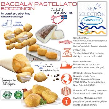 BACCALA' PASTELLATO IQF KG.1 (gadus morhua ZONA FAO 27) rispo