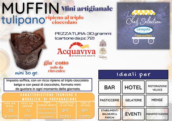 AV MINI MUFFIN TRIPLO CIOK GR.30 PZ.60 acquaviva