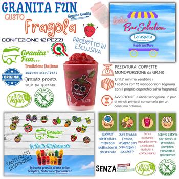 GRANITAFUN FRAGOLA GR.140 PZ.12 senza gl.-vegan