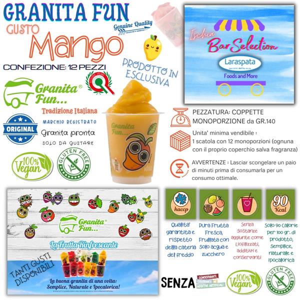 GRANITAFUN MANGO GR.140 PZ.12 senza gl.-vegan