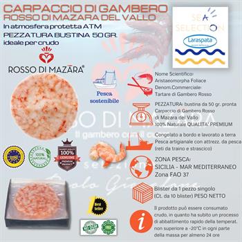 CARPACCIO GAMBERO MAZARA DEL VALLO GR.70 ZONA FAO 37