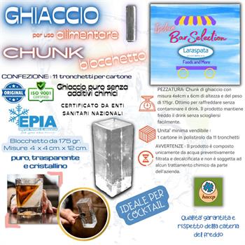 CHUNK TRONCHETTO GHIACCIO PZ.11 grande GR 175 4x4x12CM POLISTIROLO
