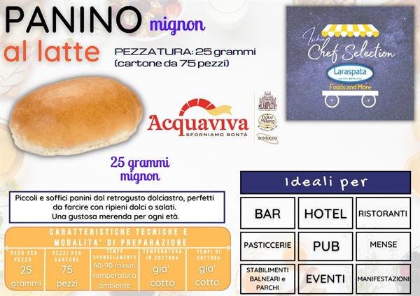 AV PANINO AL LATTE GR 25 PEZZI 75  ACQUAVIVA
