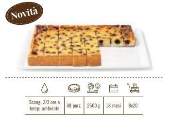 LD MAXI CROSTATA CREMA E CILIEGIA KG.2,50 porzioni 48 pretagliata