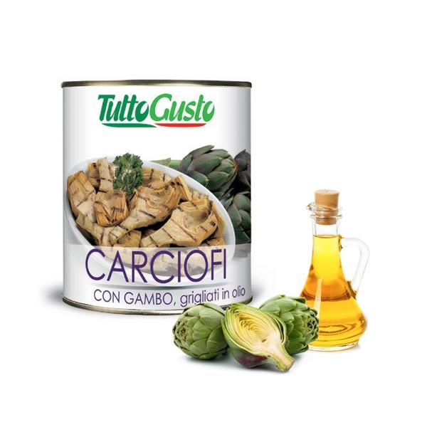 CARCIOFI 1/2 GRIGL. IN OLIO GR.800 latta alibig