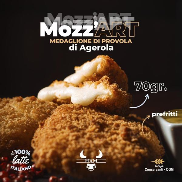 MEDAGLIONE PANATO HAM GR.73 PZ.15 ham  provola di Agerola Mozz'art
