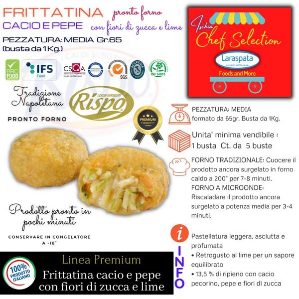 FRITTATINE CACIO/PEPE PREMIUM GR.65 KG.1 rispo PF