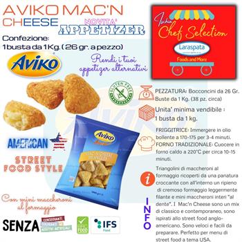 AVIKO MAC'N CHEESE TRIANGLES KG.1 mini frittatine con formaggio
